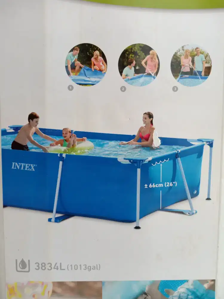 INTEX KOLAM RENANG ANAK DAN DEWASA  3.00M×2.00M×75CM