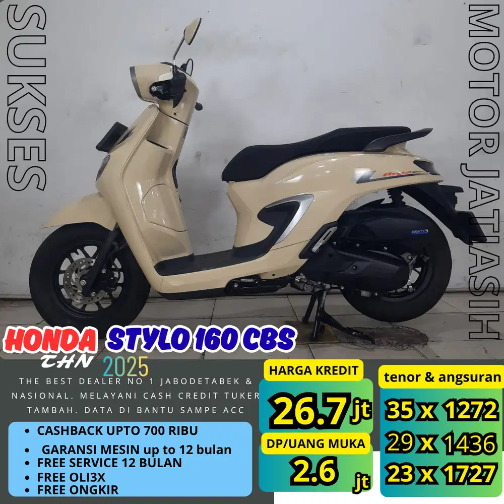 PROMO (SUKSES MOTOR) DP TERMURAH SYRT KTP& KK HONDA STYLO CBS 2025