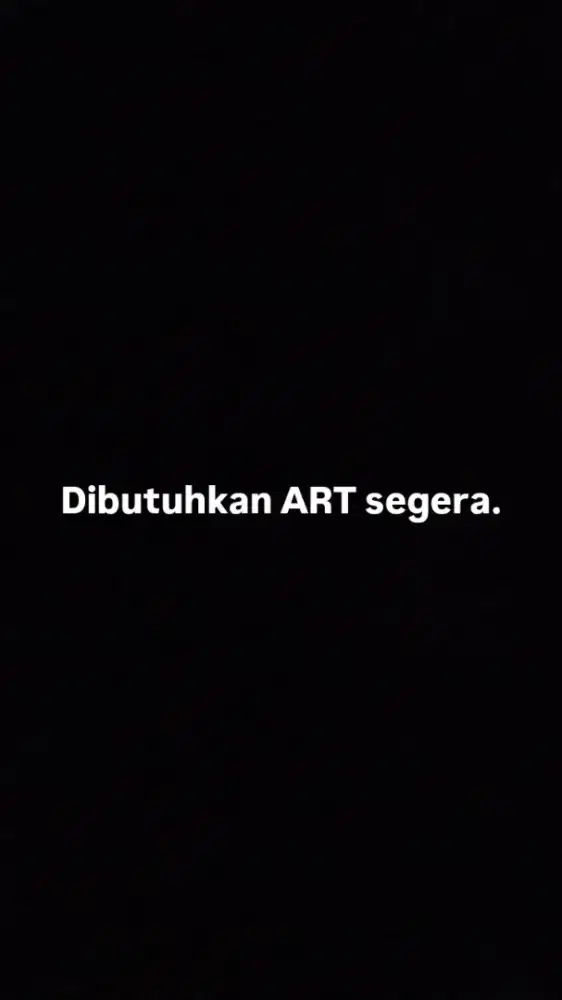 Dibutuhkan ART segera.