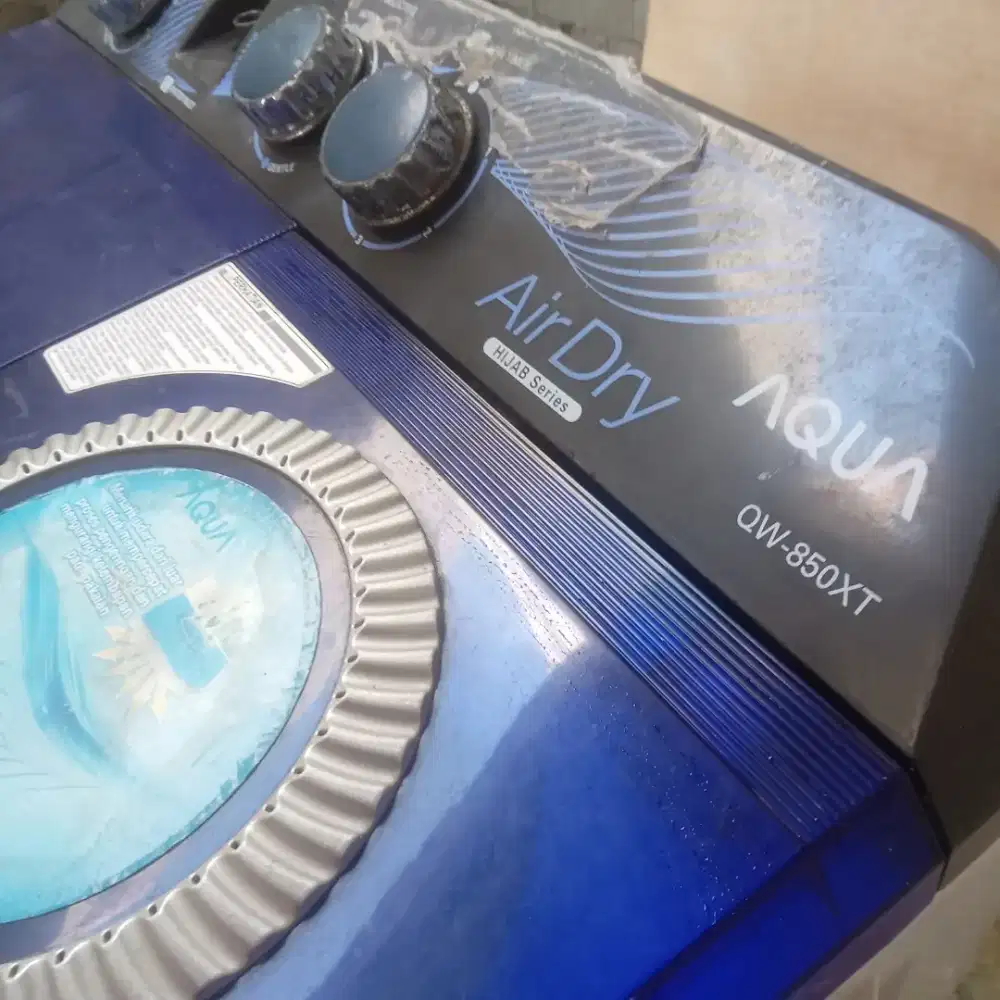 Mesin Cuci AQUA QW-850XT 2 Tabung 8 Kg – Murah (Perlu Servis)
