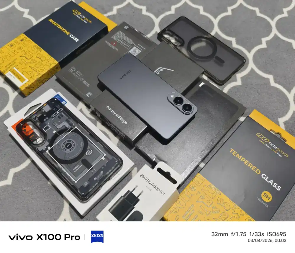 Samsung S25 Edge 12/512GB Fullset Original, Garansi resmi aktif