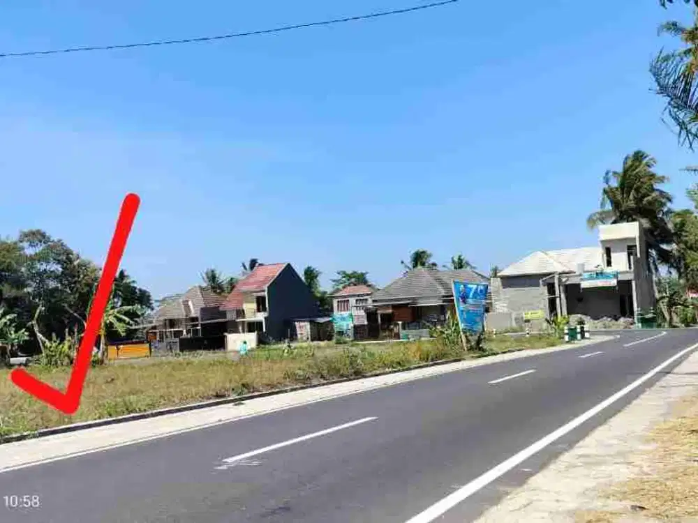 DIJUAL TANAH STRATEGIS AREA JALAN KALIURANG VIEW MERAPI DI NGEMPLANG TIMUR UII