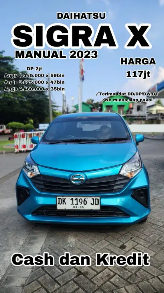Terima DD!! Dp 2jt angs 3,145 x 59bln..Sigra X Manual 2023