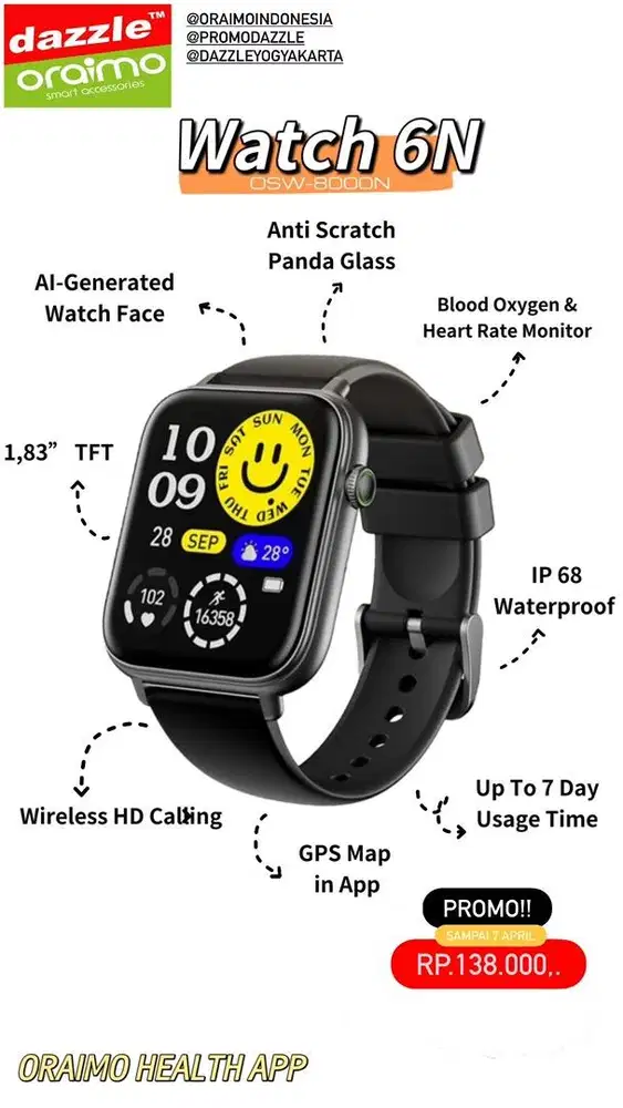 Smartwatch Oraimo Watch 6N OSW-8000N