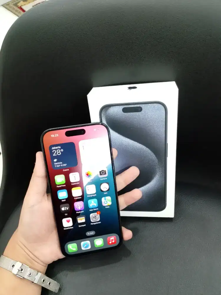 Iphone 15 pro 128gb Fulset ori ibox PA/A no minus mulus