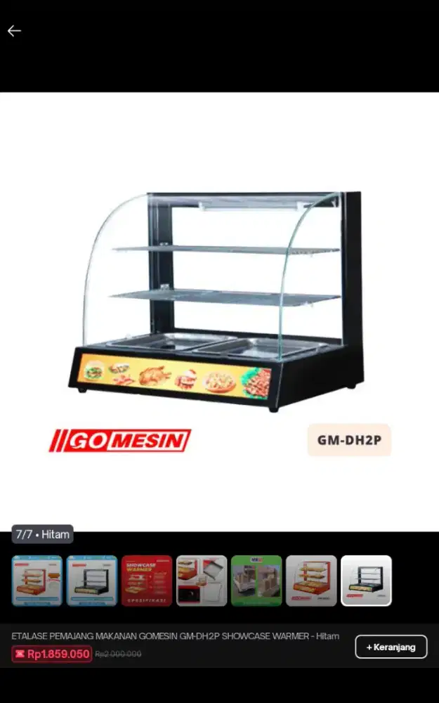 Dijual Showcase Warmer