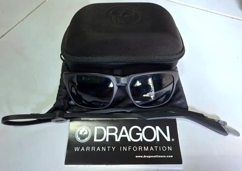 Kacamata dragon alliance + gagang tali untuk olahraga lari sepeda