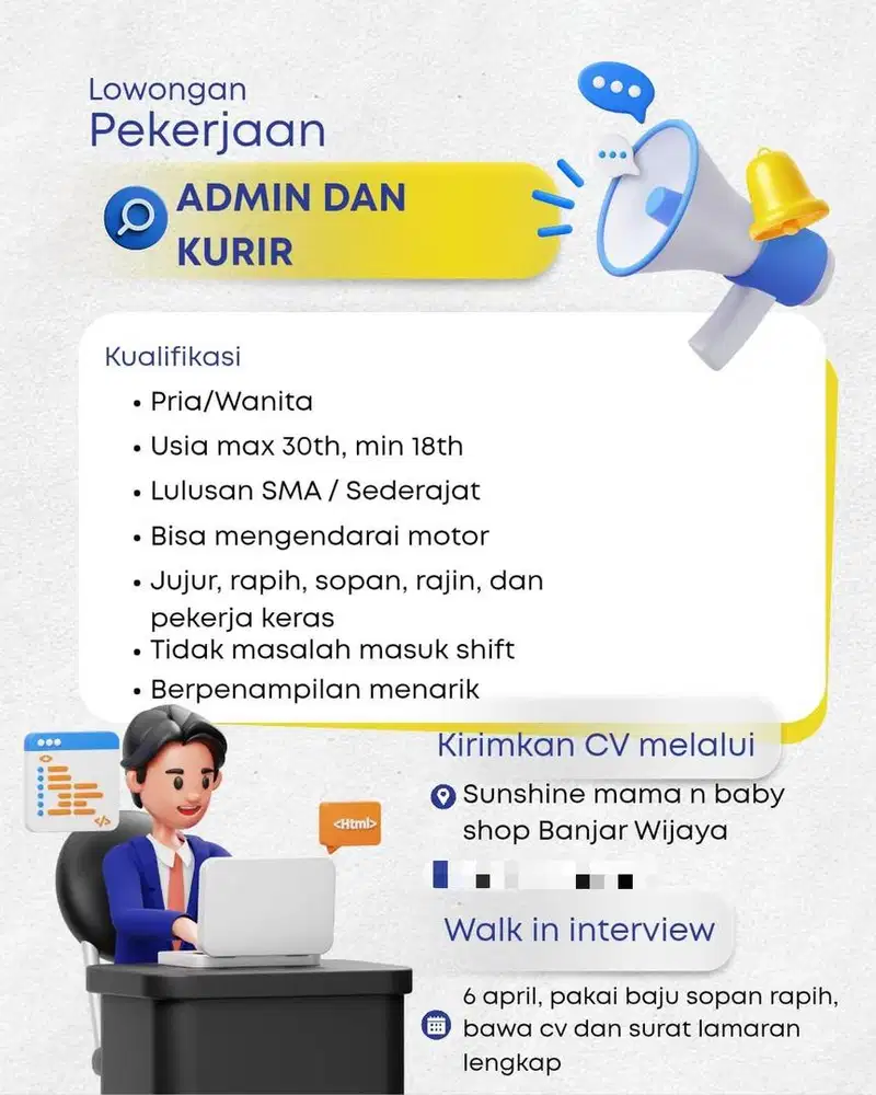 Admin, Kurir Lion & JNT