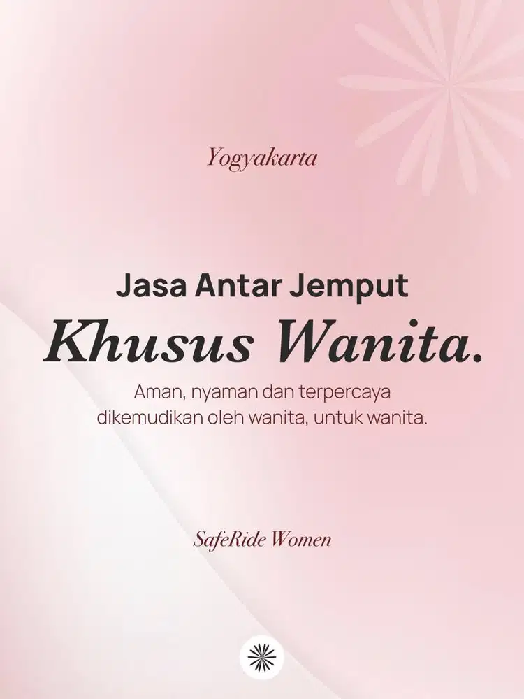 Jasa Antar Jemput khusus Perempuan