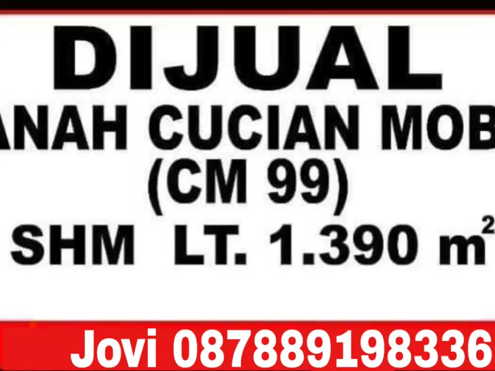 tanah cucian Mobil di kalimalag jakarta timur