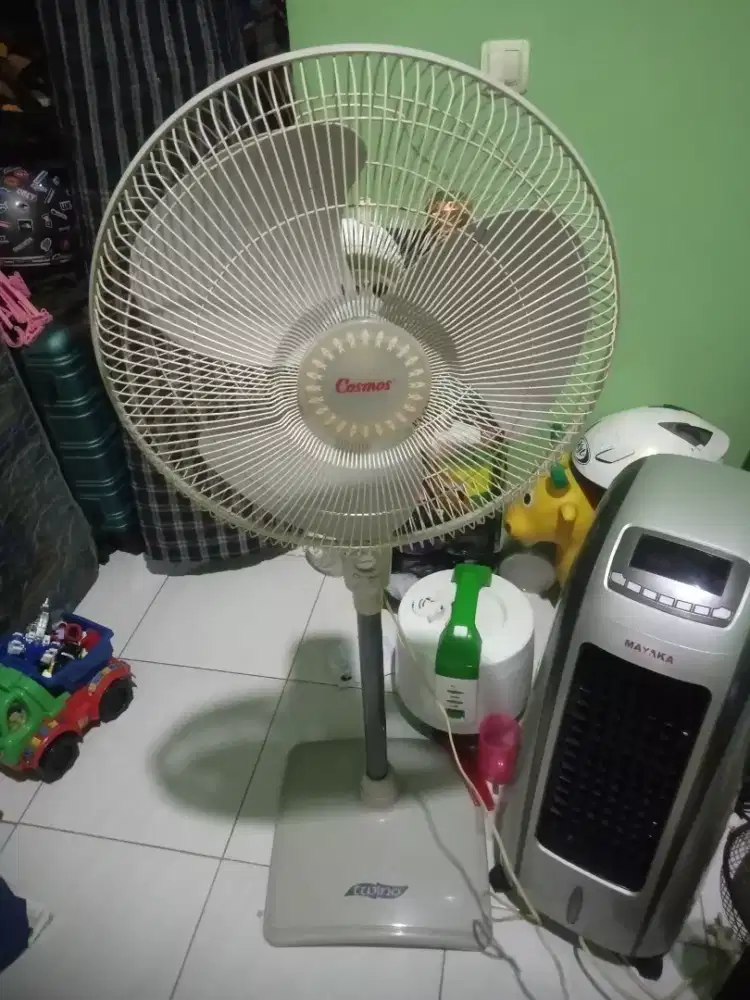 Kipas angin stand fan 16 inch cosmos twino normal siap pakai nepis