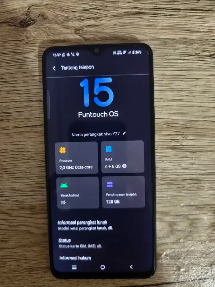 Dijual Vivo Y27 4G.original.mulus fullset siap pakai.