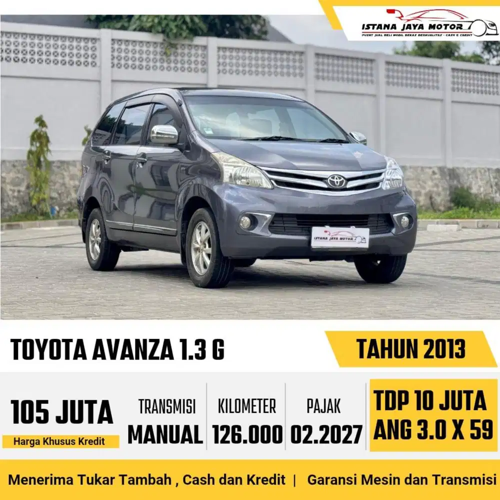 TOYOTA AVANZA G 1.3 MT 2013