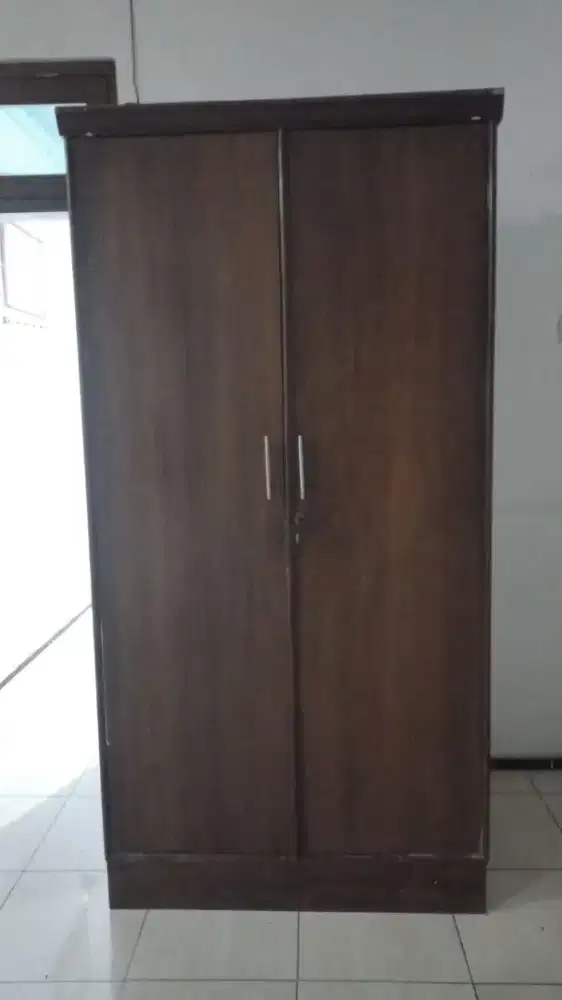 Lemari Baju kayu Jati 2 Pintu
