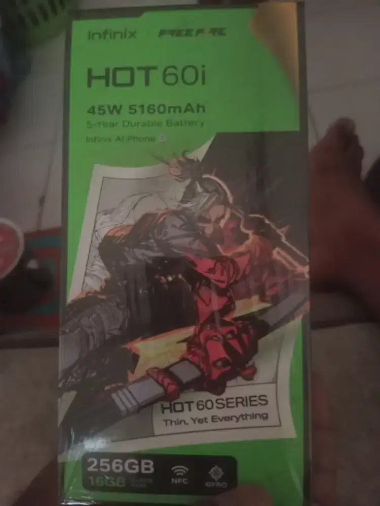 INFINIX HOT 60i 16/256 SILVER LIKE NEW