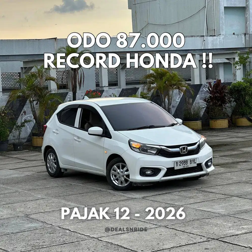 KM 87.000 ANTIKK !! PAJAK 12/2026 HONDA BRIO E FACELIFT 2018 MULUS