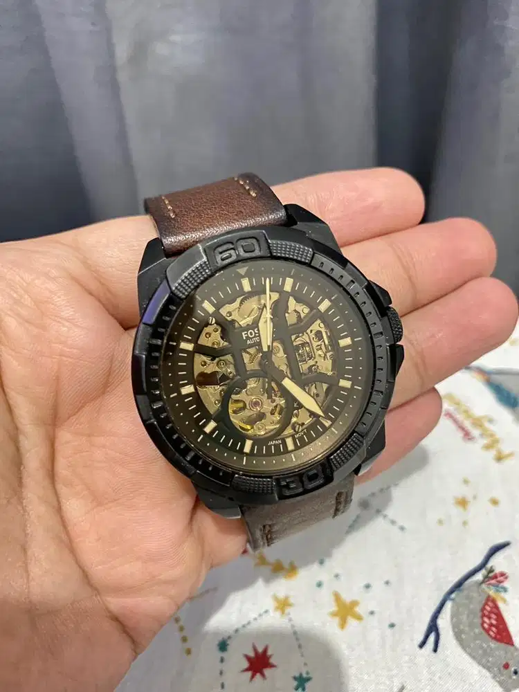 Jam Tangan Fossil Bronson ME3219 Automatic Skeleton