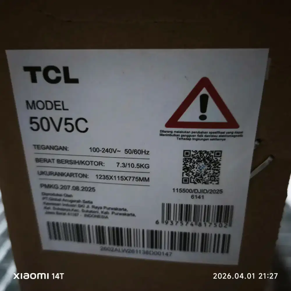 Dijual TV QLED TCL 50