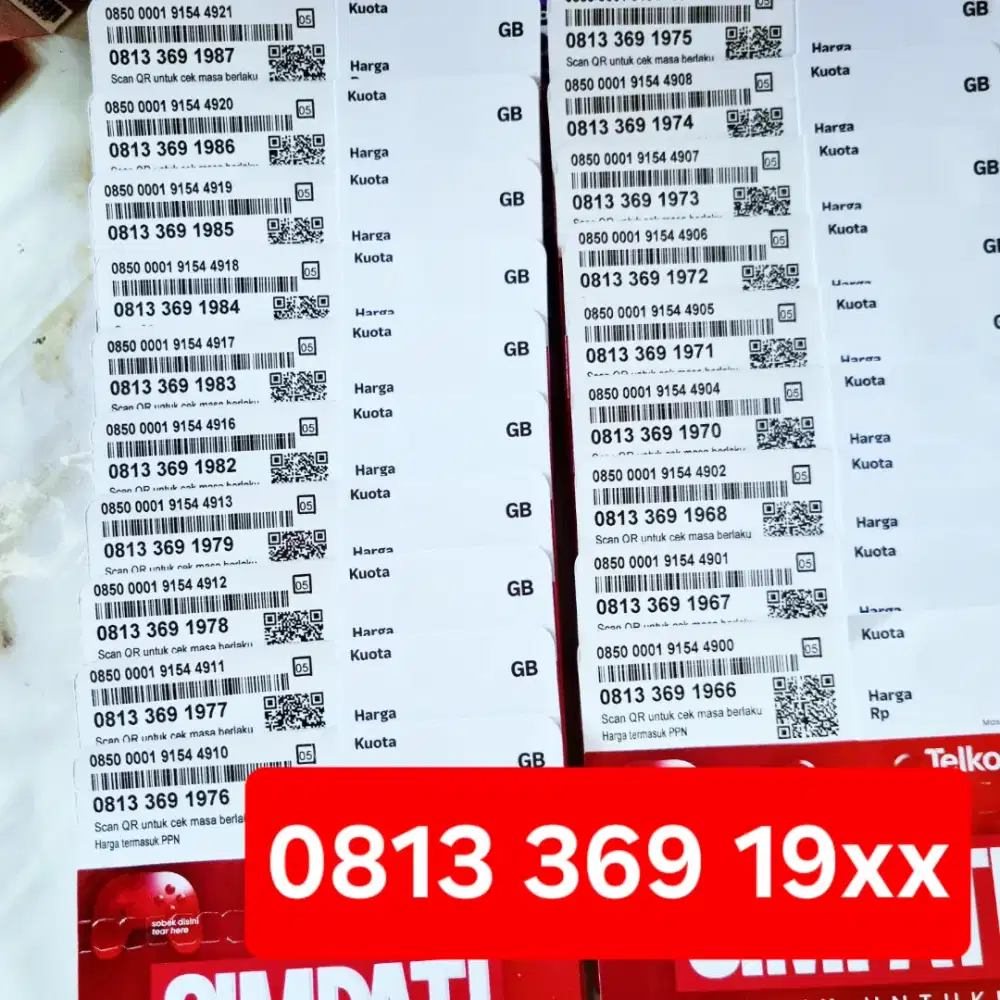 NOMOR CANTIK TELKOMSEL TAHUN LAHIR KARTU PERDANA  SUPER MURAH MERIAH