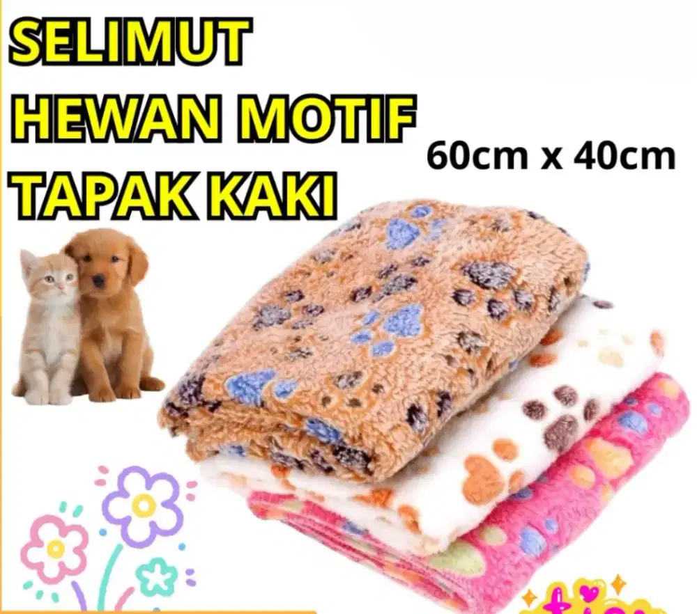 Selimut anjing kucing halus 3biji