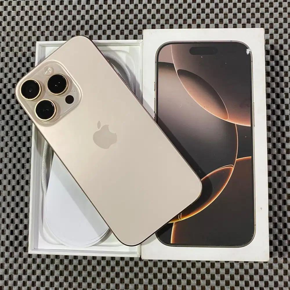 iPhone 16 Pro 128 Dessert Titanium Garansi Resmi iBox