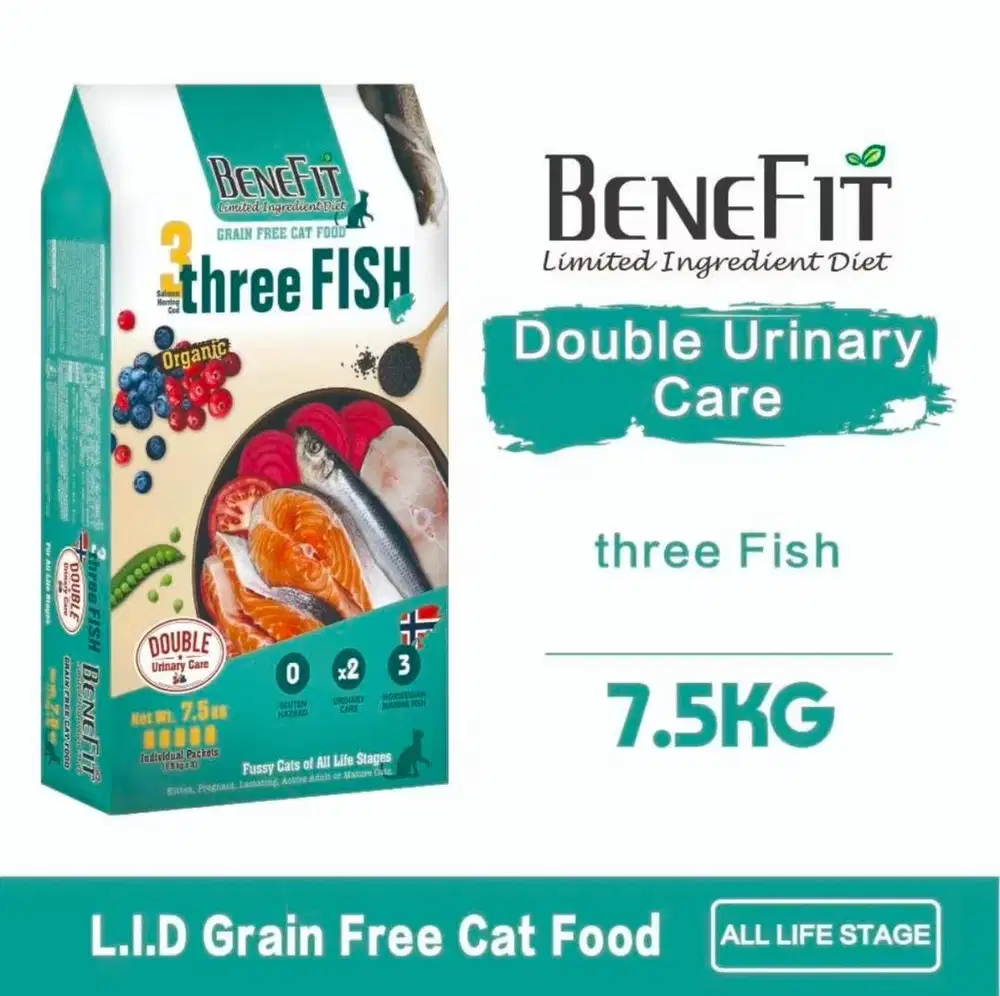 JUAL MURAH Benefit Double Urinary Care Three Fish 1.5 kg