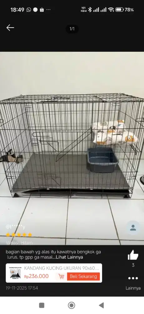 Jual kandang kucing