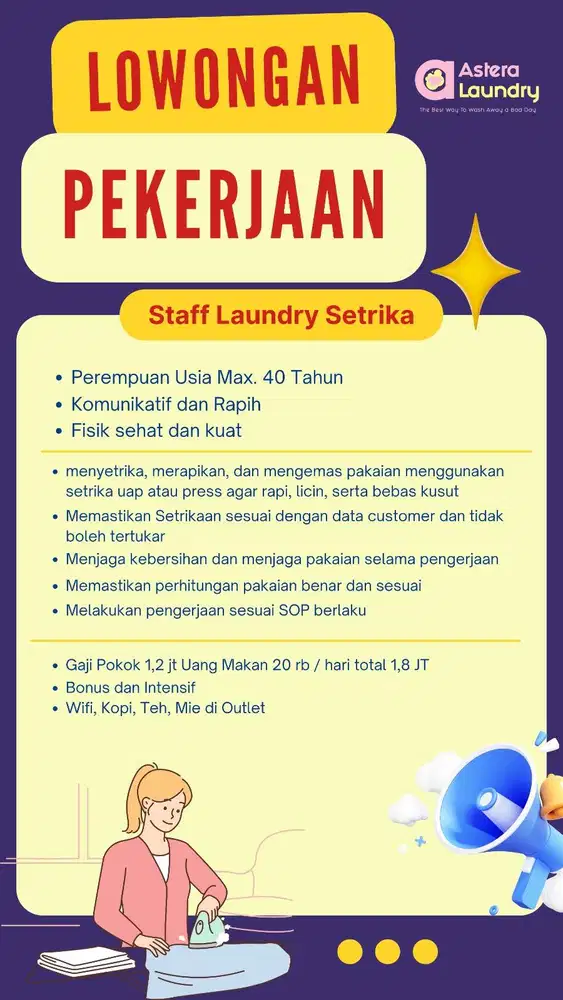 LOWONGAN PEGAWAI LAUNDRY