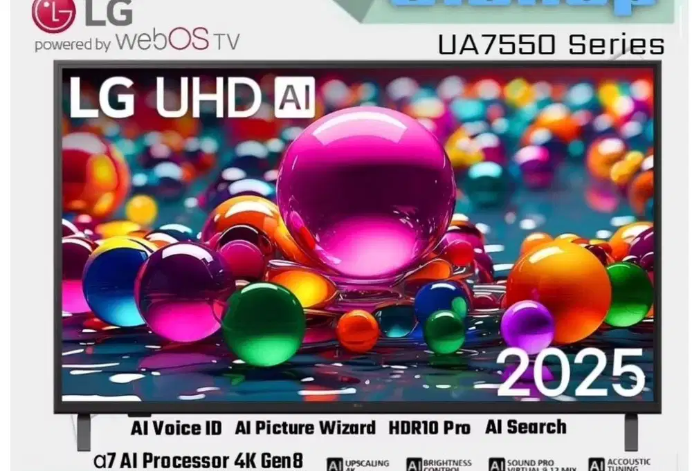 LG 65UA7550 4K UHD Smart Al Digital HDR...