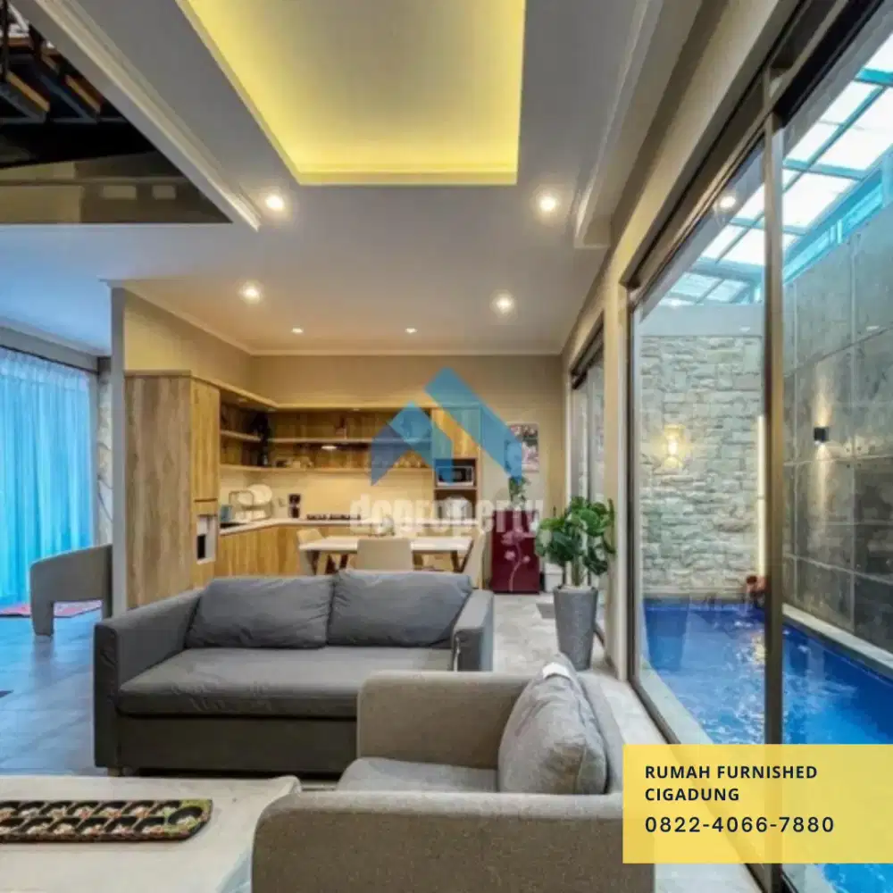 Rumah baru furnished ada minipool di Cigadung dago