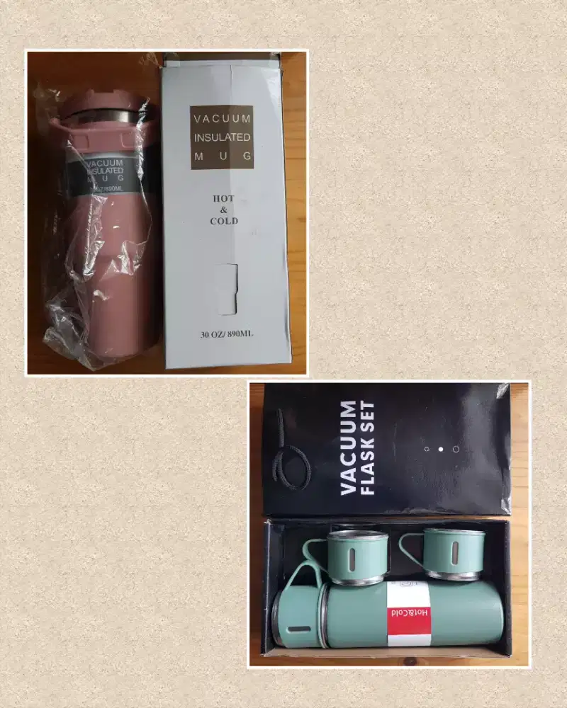 Vacum Insulated Mug & Flask Set