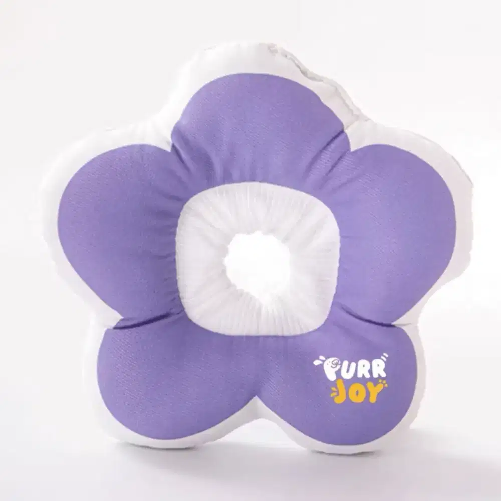 Colar anjijg kucing bentuk bantal empuk ungu L