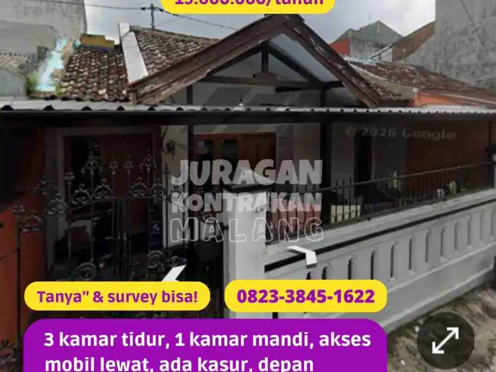 3 kamar di sewakan Jetis Dau Malang dekat Kampus UMM UIN