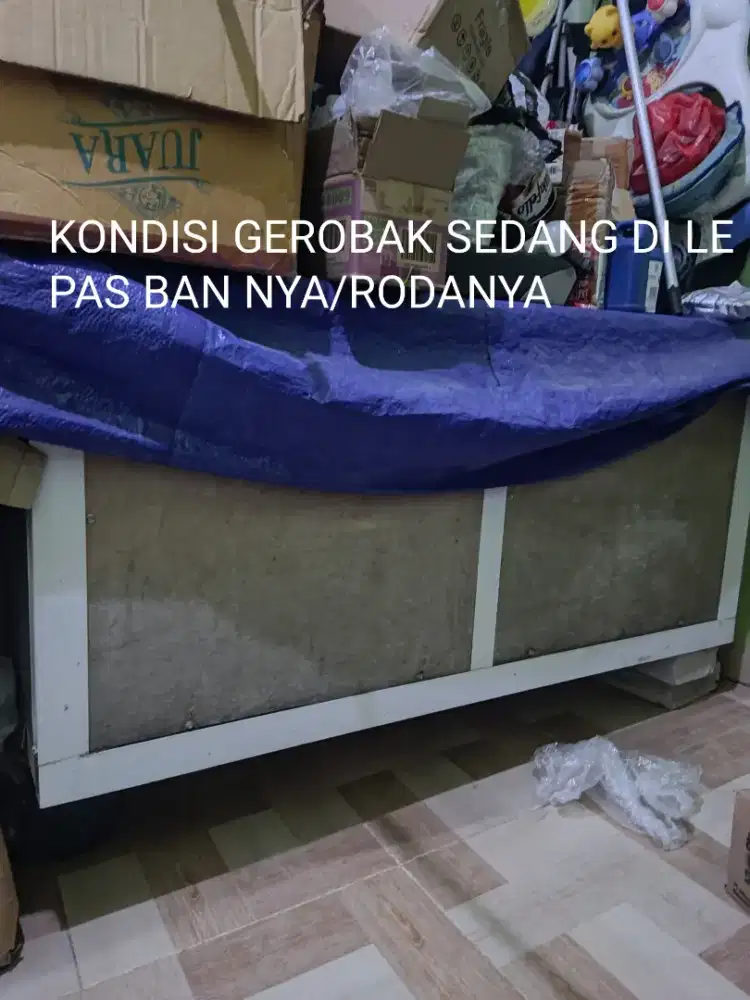 DI JUAL! GEROBAK SERBAGUNA BAHAN KOKOH DAN KUAT SEPERTI BARU!!!