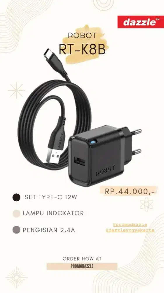 SET USB TO TYPE C ROBOT RT-K8B