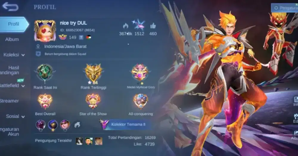 JUAL BELI AKUN GAME MOBILE LEGENDS X PUBG MOBILE