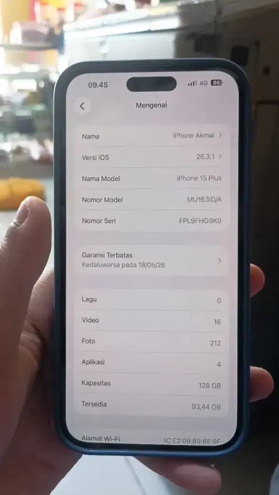 BUTUH UANG DIJUAL IPHONE 15 PLUS 128GB EX BLI BLI