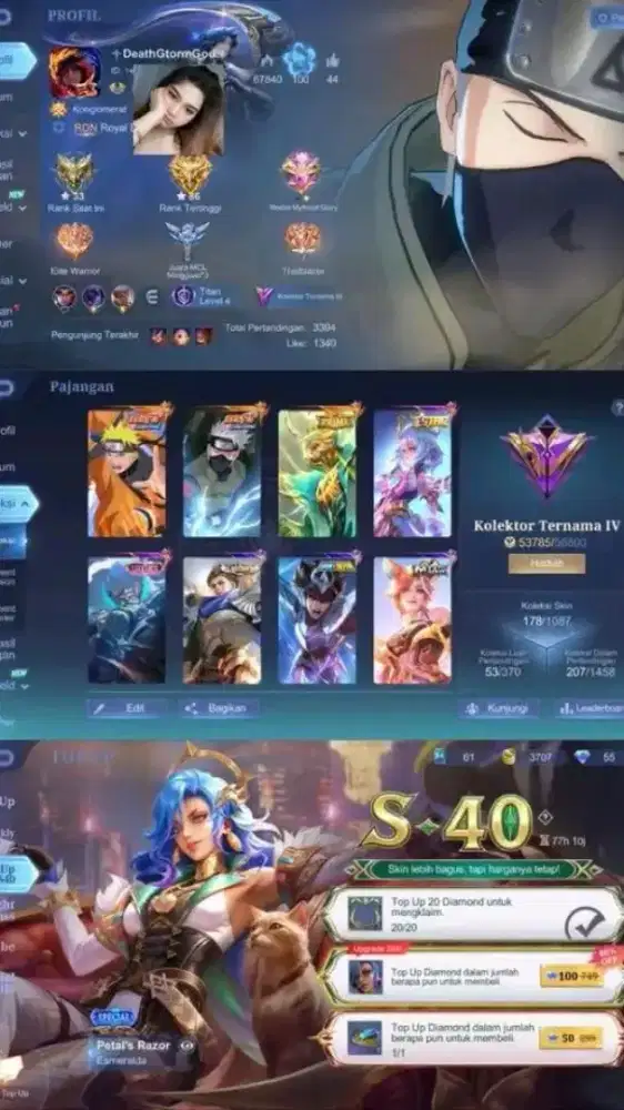 JUAL BELI AKUN GAME MOBILE LEGENDS X PUBG MOBILE