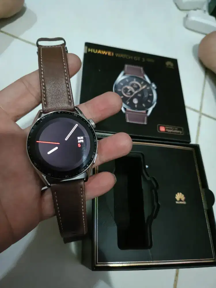 Second Huawei Watch GT 3 46mm Mulus Istimewa ex resmi no minus !!