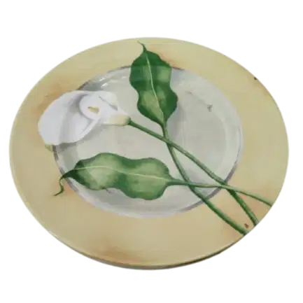 [PTII-33] Preloved Piring Keramik Diameter 27cm Motif Bunga 3 PCS