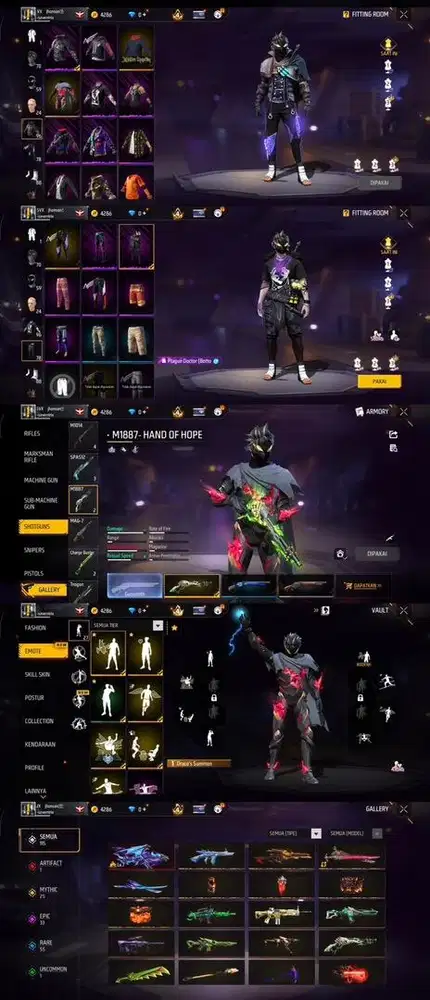 STOK AKUN FF SPEK POLOSAN MAX1 SG LUMUT LOG GOGGLE