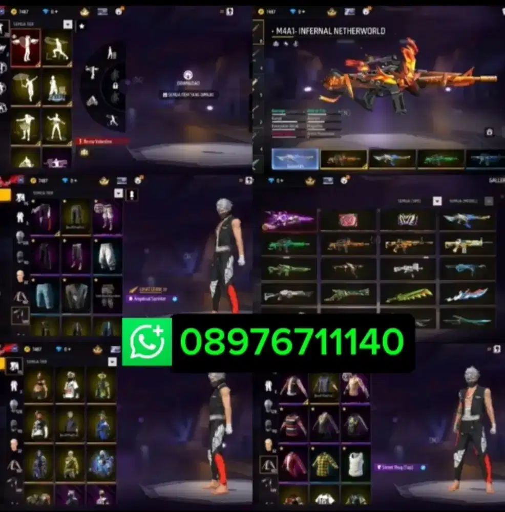 Jual akun FF, free fire sultan terlaris SG on max on terbaru
