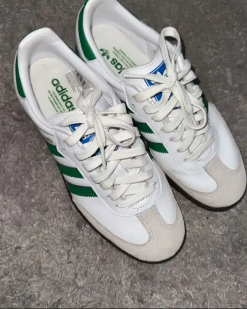 Adidas Samba OG White Green (kombinasi putih-hijau)