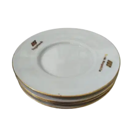 [PTII-36] Preloved Piring Keramik Diameter 15.5cm HagaBank 4 PCS