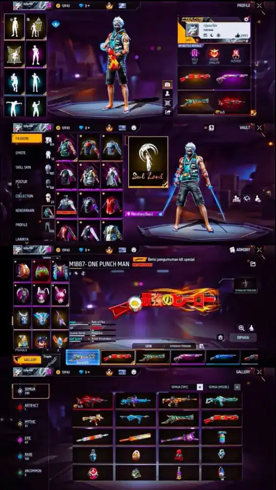 jual akun ff murah amanah sultan