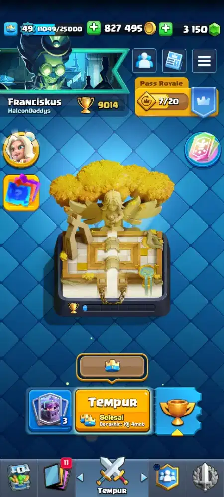 Akun Clash Royale (CR) Arena 19 + COC TH 12