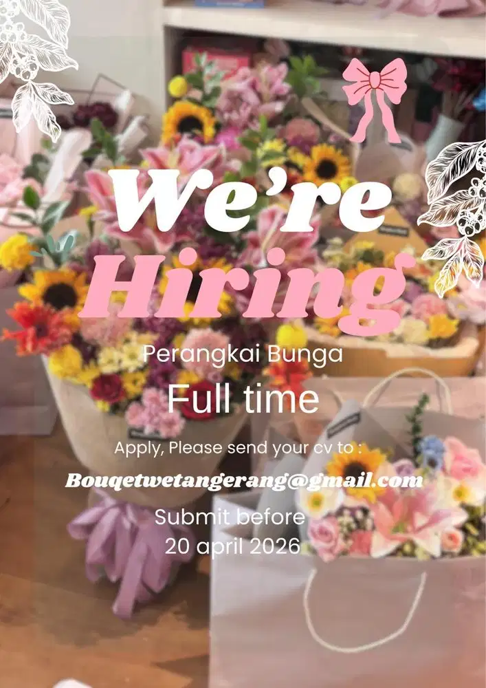 Lowongan kerja Perangkai bunga