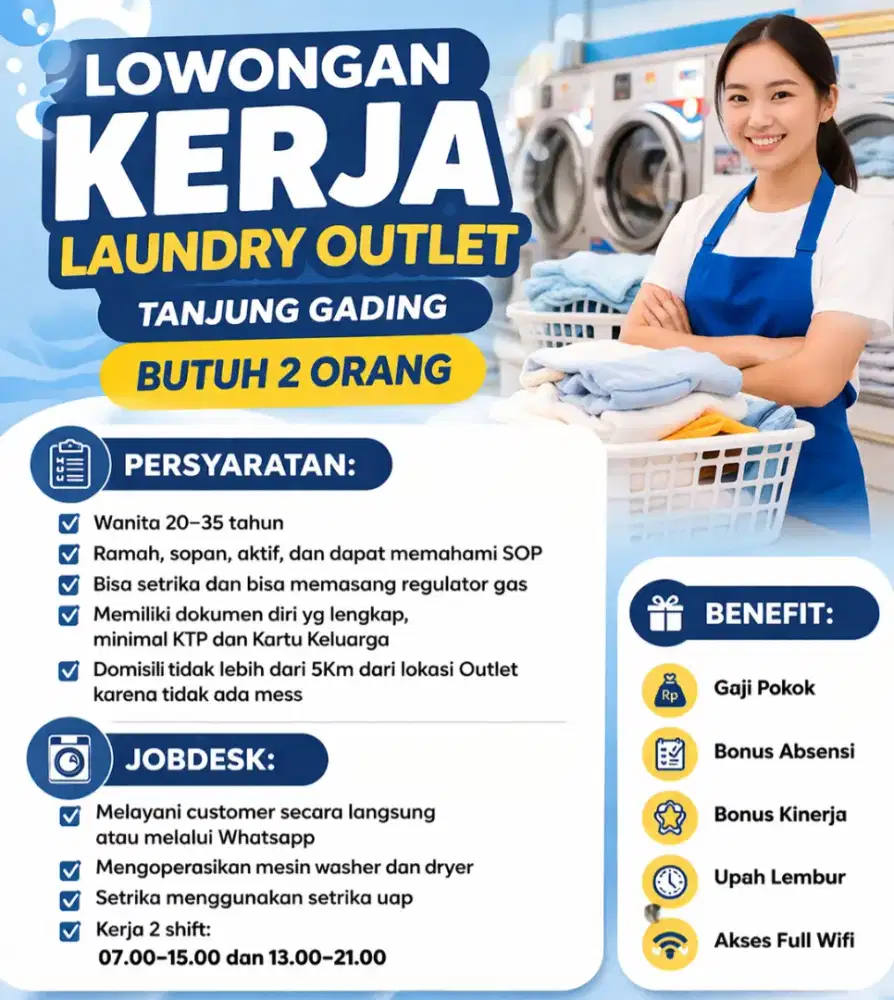 Lowongan Petugas Laundry