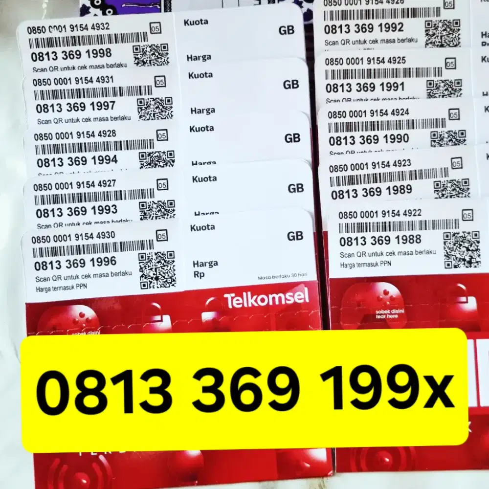 NOMOR CANTIK TELKOMSEL TAHUN LAHIR KARTU PERDANA  SUPER MURAH MERIAH