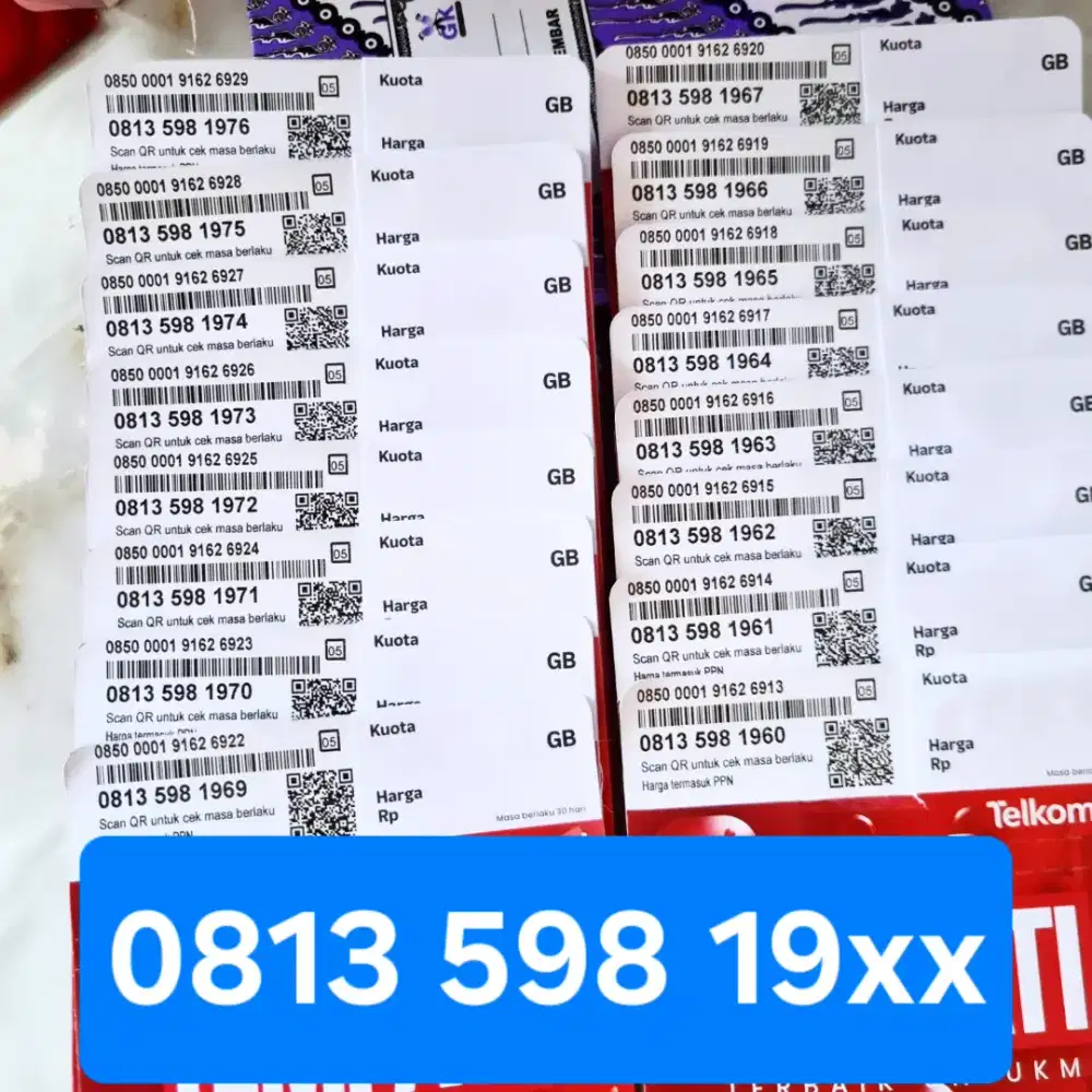 NOMOR CANTIK TELKOMSEL TAHUN LAHIR KARTU PERDANA  SUPER MURAH MERIAH